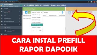 CARA INSTAL PREFILL RAPOR DAPODIK 2021 [upl. by Kallista519]