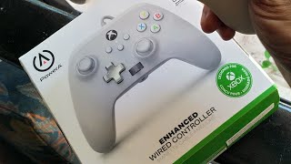 Unboxing PowerA Wired Officially Licensed Enhanced Controller  Xbox Series XS  Mist shorts [upl. by Aisayn]