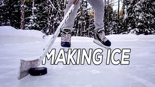 Trying to make PERFECT ice on the Outdoor Rink [upl. by Maurreen]