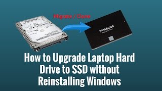 How to Upgrade Laptop Hard Drive to SSD without Reinstalling Windows [upl. by Haimirej587]