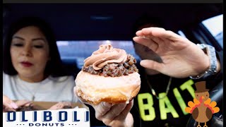 Cheat Day  EATING at The BEST Doughnut Shop in Orange County Oliboli Donuts MUKBANG ft Pecan Pie [upl. by Ruella]