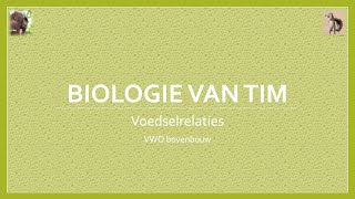 Biologie van Tim  Voedselrelaties bovenbouw [upl. by Thetis]