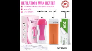 Depilatory Wax Heater with wax refill and strips [upl. by Janeta293]