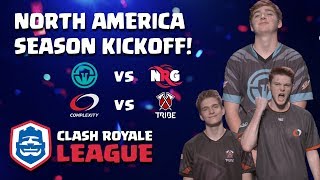 Clash Royale League N America Season Kickoff  Tribe v Complexity  Immortals v NRG [upl. by Ecnarrot]