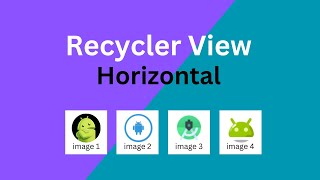 Horizontal RecyclerView Using Java in Android Studio  Horizontal Scrolling Android Studio Giraffe [upl. by Keldah80]