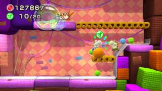 Lets Play Yoshis Woolly World Coop Partie 10  Mais il est rose ce donjon [upl. by Atiruam303]