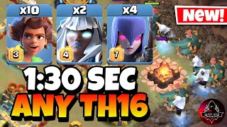 TH16 Attack Strategy With Root Rider amp Electro Titan  Best TH16 Attack Strategy in Clash of Clans🔥 [upl. by Ethbun]