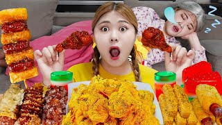 BHC gà hàn dưa hấu Thánh ăn Hàn ăn đồ ăn vào ban đêm MUKBANG HIU [upl. by Nilyam379]