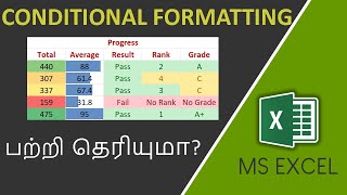 Excel Conditional Formatting in Tamil [upl. by Daj]