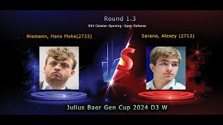 Niemann vs Sarana  Julius Baer Gen Cup 2024 Round 1  Chess Encounter [upl. by Wildee]