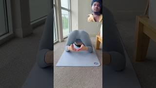 Flipping my dog 🤸🏼‍♀️ yoga downwarddog threeleggeddog bridge balance [upl. by Ylicis]