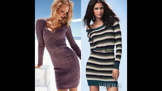 Вязаные Платья Спицами  фото 2020  Knitted Dresses  Strickkleider [upl. by Duck501]