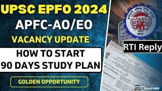 RTI REPLY  NEW VACANCY 2024  UPSC EPFO APFC AOEO 2024  HOW TO START  notification epfo apfc [upl. by Austina]