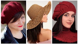 Fancy Crochet Hat Design Collection 2023 [upl. by Notsla]