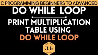 Online School Do while loop in C  Find the multiplication table using do while BanglaModule 36 [upl. by Jeanie874]