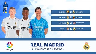 Real Madrid laliga fixtures 20232024  La Liga 2023 schedule [upl. by Firahs122]