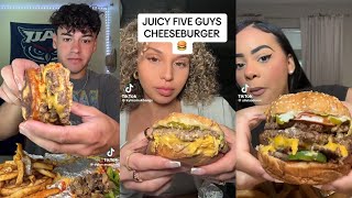 juicy and cheesey triple patty Burgers 🍔 TikTok Asmr compliation pt 1 🤤 [upl. by Hoisch43]