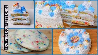 Eggless cake on fry panEggless confetti cake without oven Fry pan cake [upl. by Anirbaz]