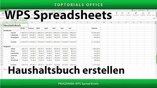 Haushaltsbuch erstellen  Download WPS Spreadsheets [upl. by Rennoc]