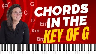 Key of G How to Form and Play Chords on Piano for beginners Piano Tutorial [upl. by Assiral346]