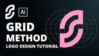 How to design a logo with grid  Adobe Illustrator Tutorial [upl. by Ellehsal]