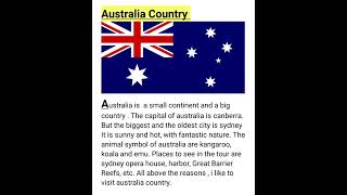 Essay of Australia Country [upl. by Airdnas]