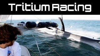 Tritium Lending Club  27 knots sailing run on a trimaran [upl. by Giustina]