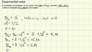 Matematikk 2P  Leksjon 19  Eksponentiell vekst I [upl. by Liddie974]