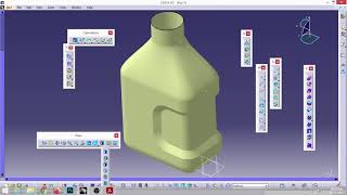 HOW TO CREATE SIMPLE PLASTIC CAN IN CATIA V5 WIREFRAME AND SURFACE DESIGN [upl. by Ahtelat82]