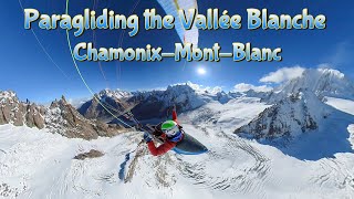 Paragliding the Vallée Blanche in ChamonixMontBlanc October 2024 [upl. by Wawro]