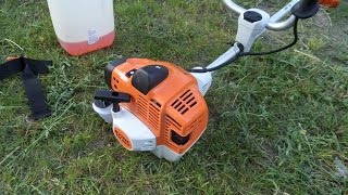 Stihl Fs260  27KM  Odpalanie i koszenie  Engine Starting and Mowing [upl. by Fowler]