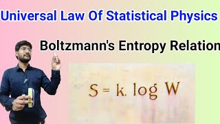 Boltzmann Entropy Relation [upl. by Genesa547]