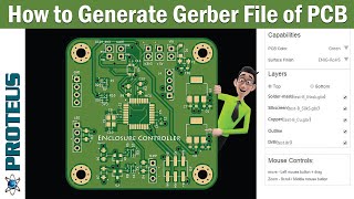 How to Generate Gerber File of PCB  Proteus PCB Design Tutorial in Hindi [upl. by Relyhs]