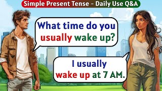 English Conversation Practice for Beginners  QampA  Simple Present Tense  English Speaking Practice [upl. by Vogel]