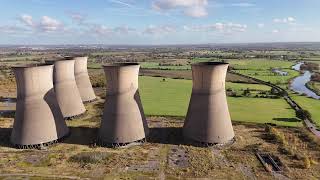 Willington Powerstation Disused by Drone 27102024 [upl. by Kowal]