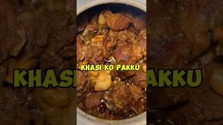 Mutton Pakku Khasi ko Pakku Dashain special dish🤍 shorts tasteofnepal nepalifood khasikomasu [upl. by Delinda]