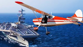 How This STOLEN Cessna Landed on an Aircraft Carrier [upl. by Tirrej138]