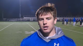 East Noble senior running backlinebacker Dylan Krehl previews 4A state championship 11252024 [upl. by Ydner]