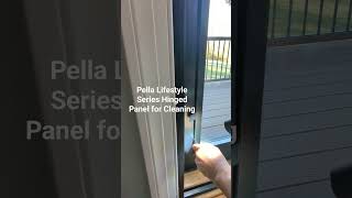 How to open your Pella Lifestyle Series patio door with builtin blinds for cleaning [upl. by Ayahs467]