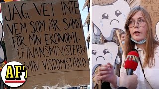 Protesterar mot tandvården för unga quotLäskiga siffror för nån med CSNquot [upl. by Findley834]