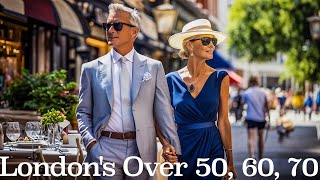 Elegance at Any Age Londons Over 50 60 70 Street Fashion 🇬🇧 [upl. by Takeshi]