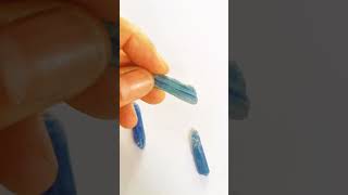 Mini blue kyanite tips kyanite kyanitejewelry crystalshop prosperityminerals [upl. by Aynotak852]