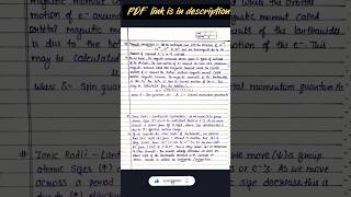 Lanthanides amp Actinides Handwritten Notes 📝📝 class12 bsc chemistry noteswallah [upl. by Niac]