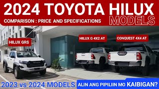 TOYOTA HILUX MODELS COMPARISON 2024 VS 2023 [upl. by Yeorgi]