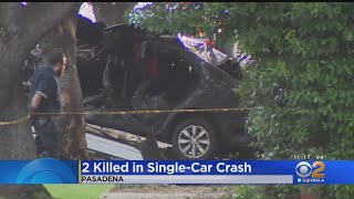 2 Killed 2 More Injured In SingleCar Crash In Pasadena [upl. by Niad]