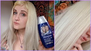 Toning Hair With Shampoo To Icy White [upl. by Eiramanel]