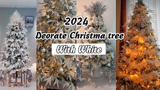 NEW 2024 Christmas Decor  How to Decorate a Christmas Tree Using White  CHRISTMAS 2024 [upl. by Adella]