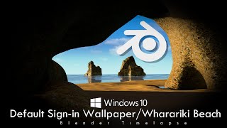 Wharariki Beach  Windows 10 Wallpaper  Blender Timelapse [upl. by Vito]