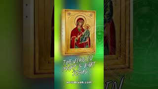 The Holy Theotokos  Mother Of God Icon HolyBrush ByzantineIcon ChristianArt Byza [upl. by Orgalim]