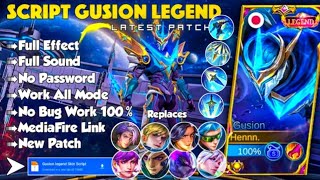 Script Skin Gusion Legend  No Password Mediafire  Voice Indonesia English Japan  Patch Terbaru [upl. by Acined]